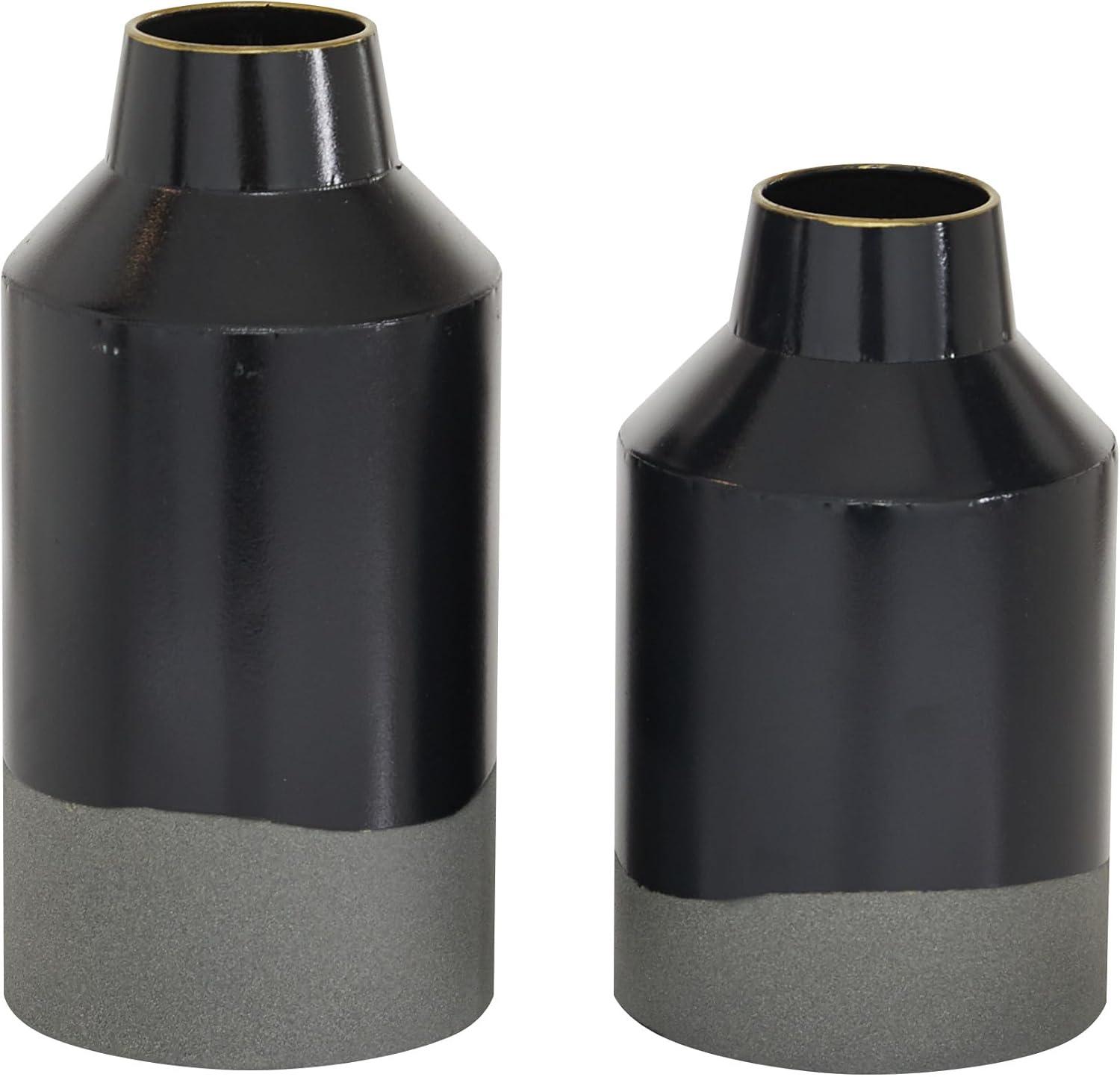 DecMode 13" Textured White Metal Vase