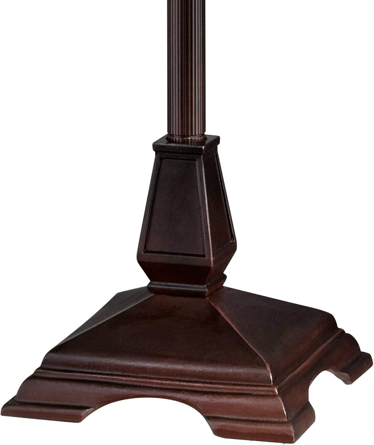 Robert Louis Tiffany Mission Floor Lamp 62" Tall Bronze Handcrafted Tiffany Style Stained Glass for Living Room Reading Bedroom (Colors May Vary)