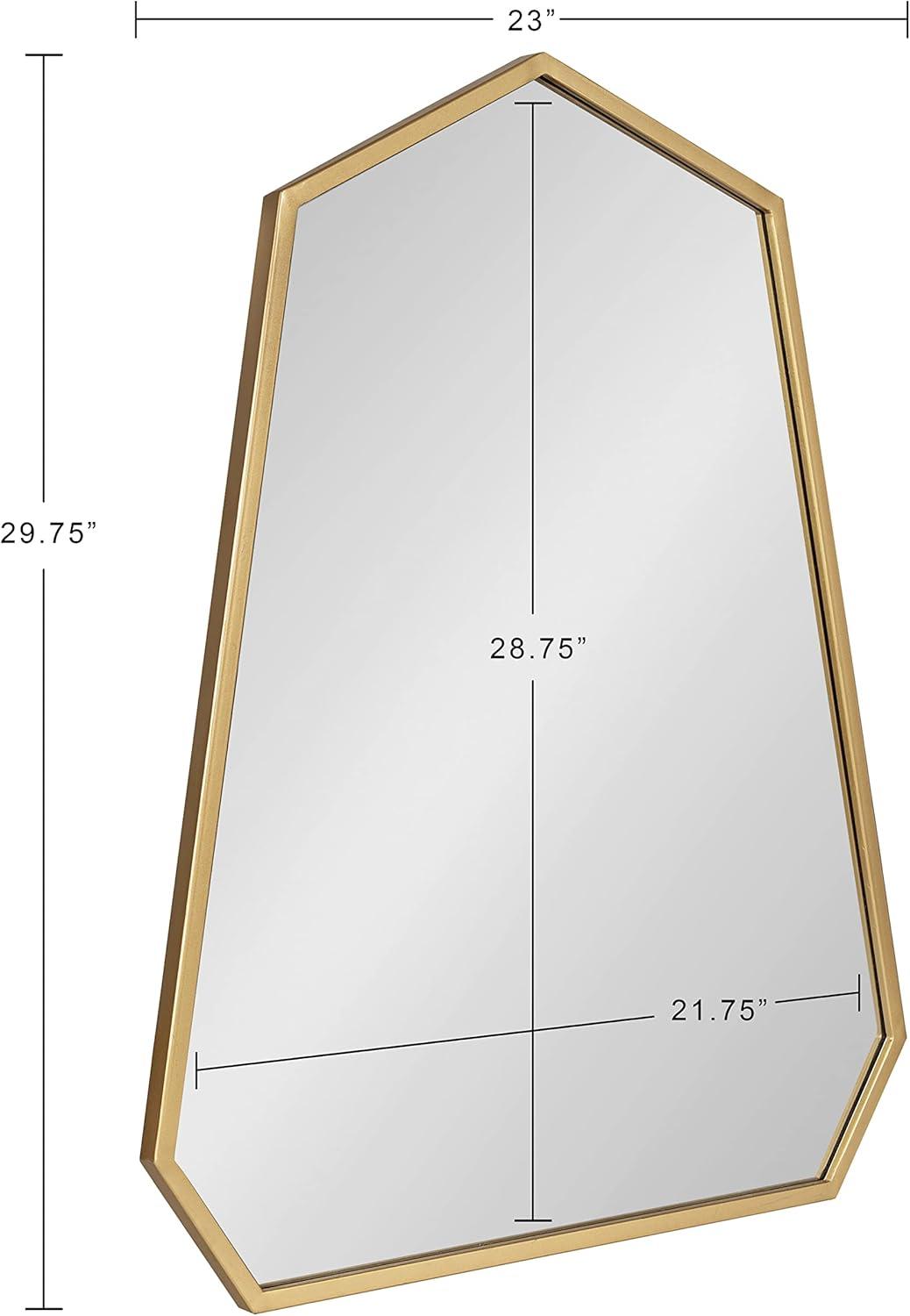 23" x 30" Hammell Framed Wall Mirror Gold - Kate & Laurel All Things Decor