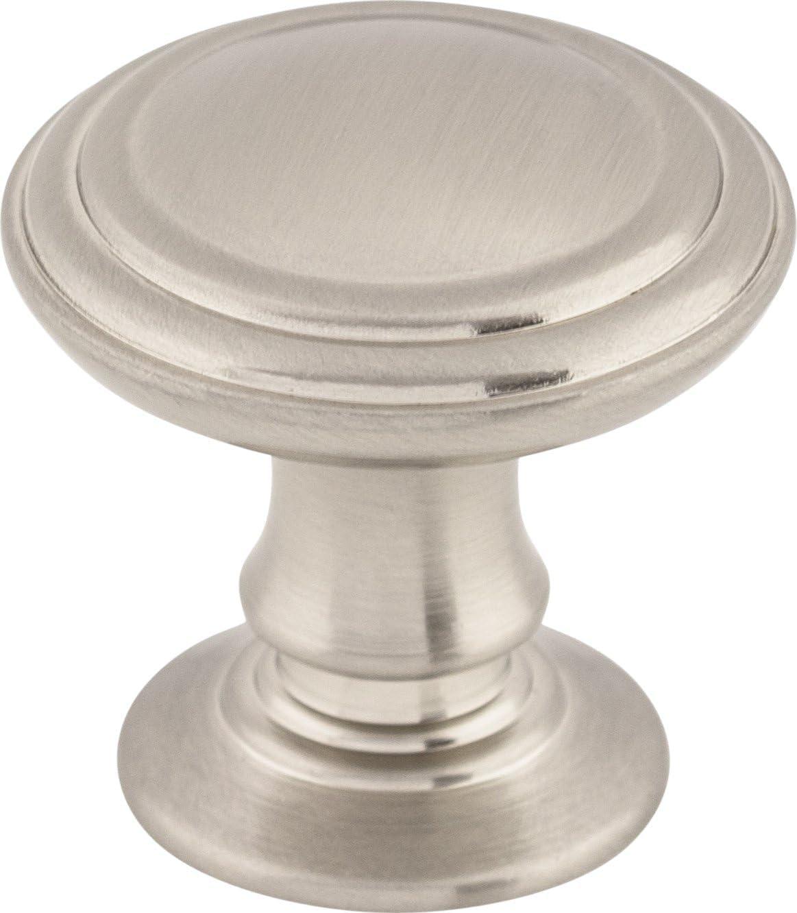 Polished Chrome Round Mushroom Cabinet Knob with Mounting Hardware