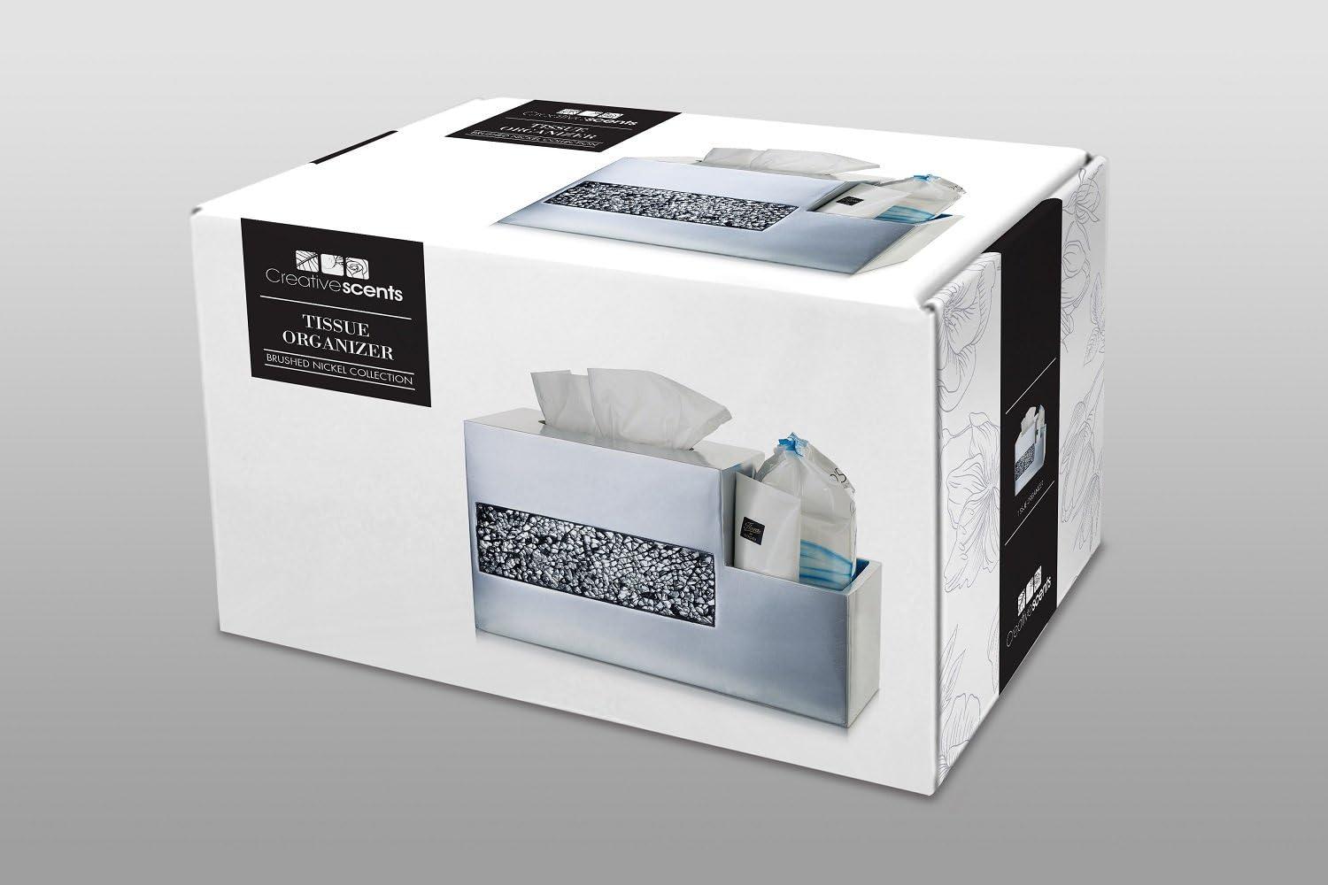 Creative Scents Brushed Nickel Tissue Box Cover