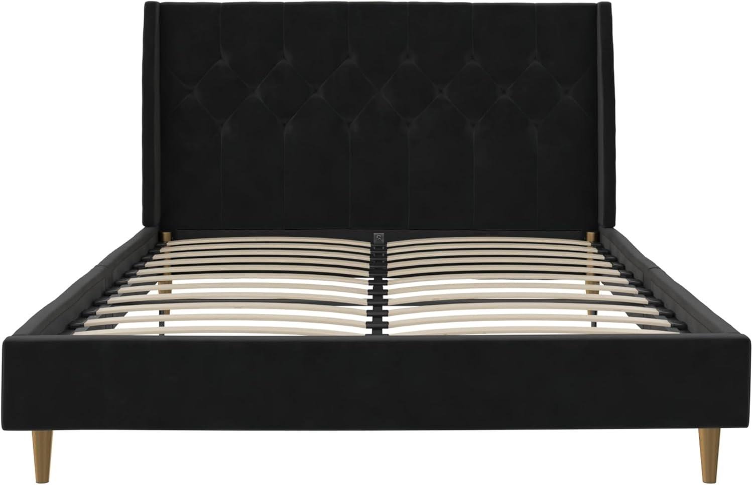 Her Majesty Upholstered Wingback Bed