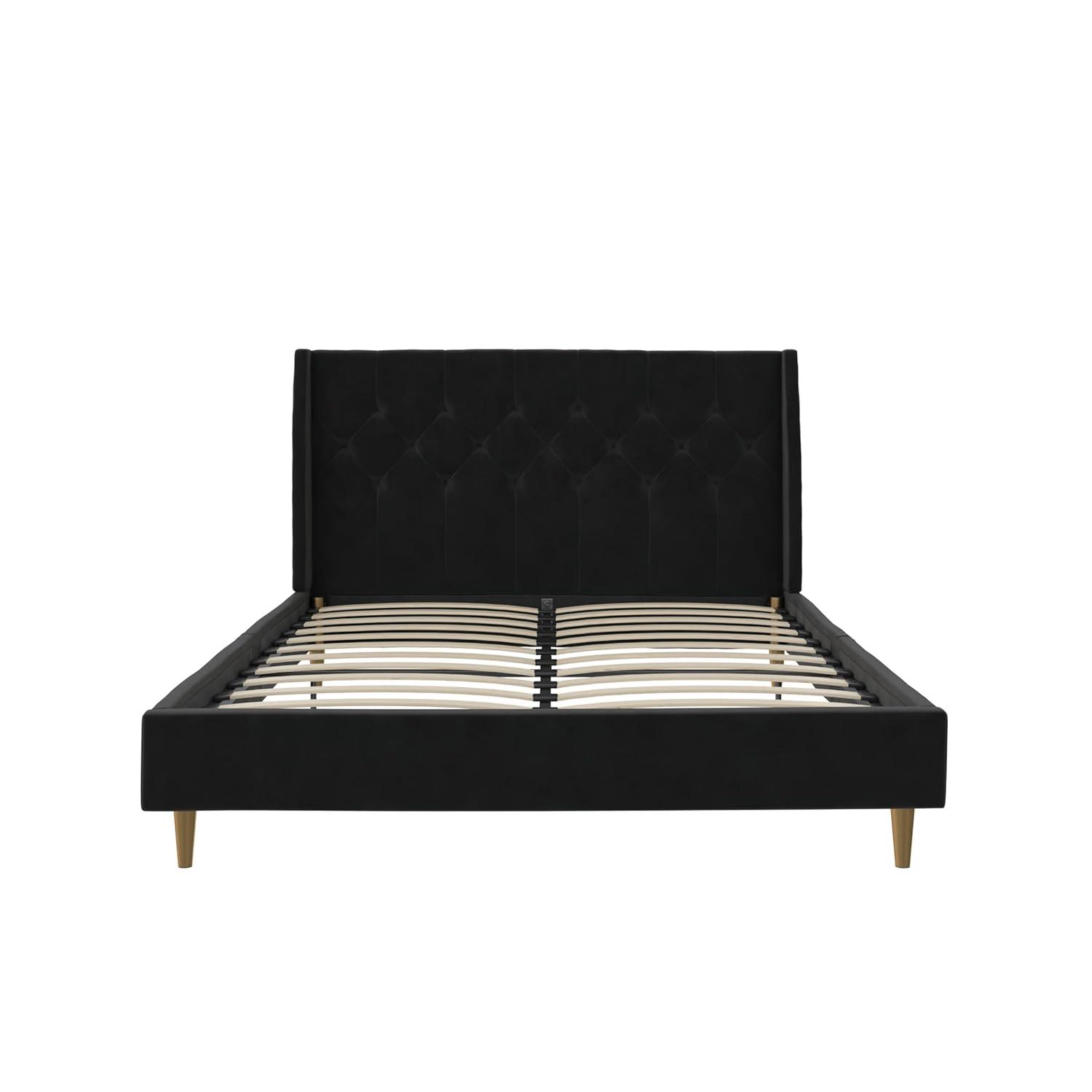 Her Majesty Upholstered Wingback Bed