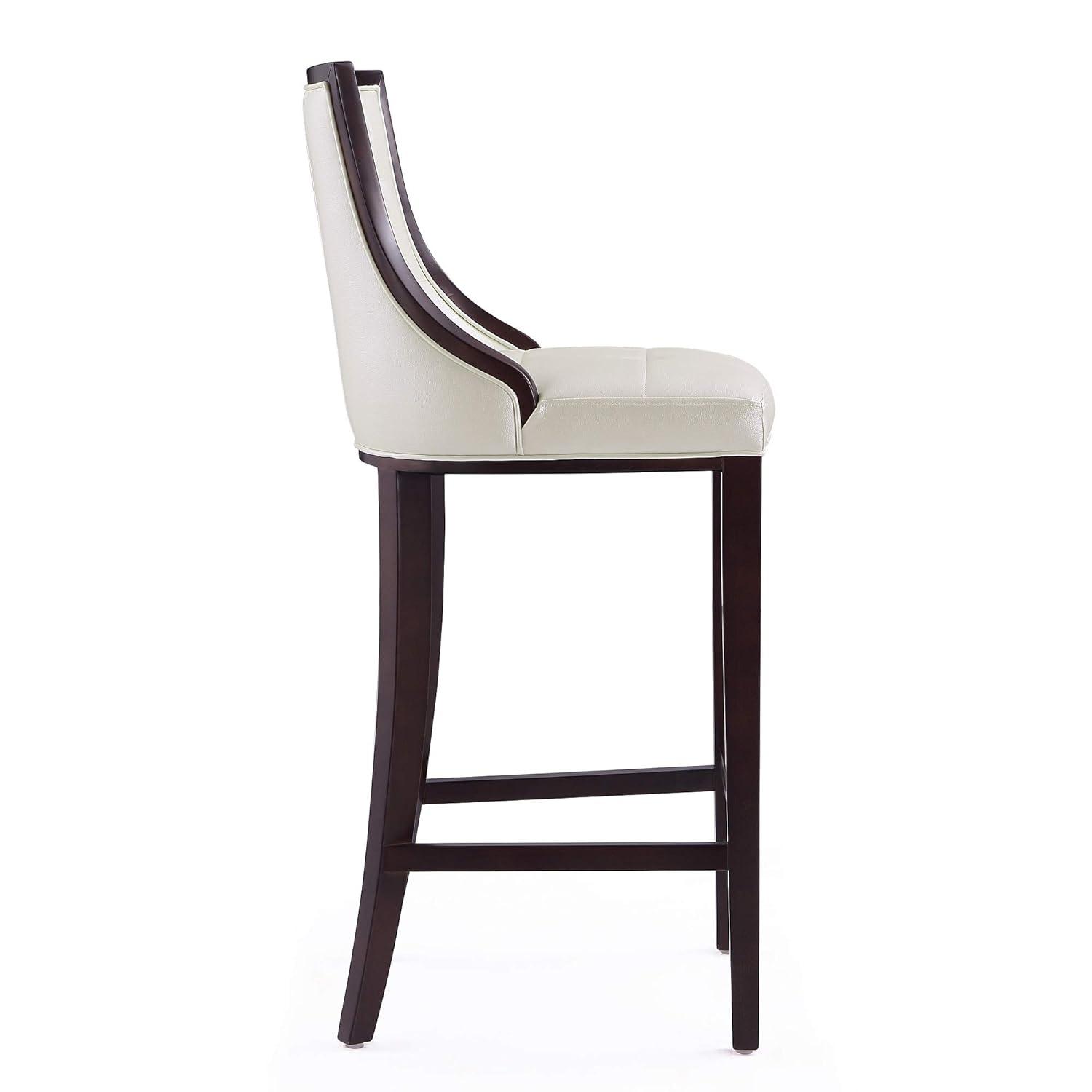 Set of 3 Fifth Avenue 31.5" Beech Wood Barstools with Footrest - Manhattan Comfort