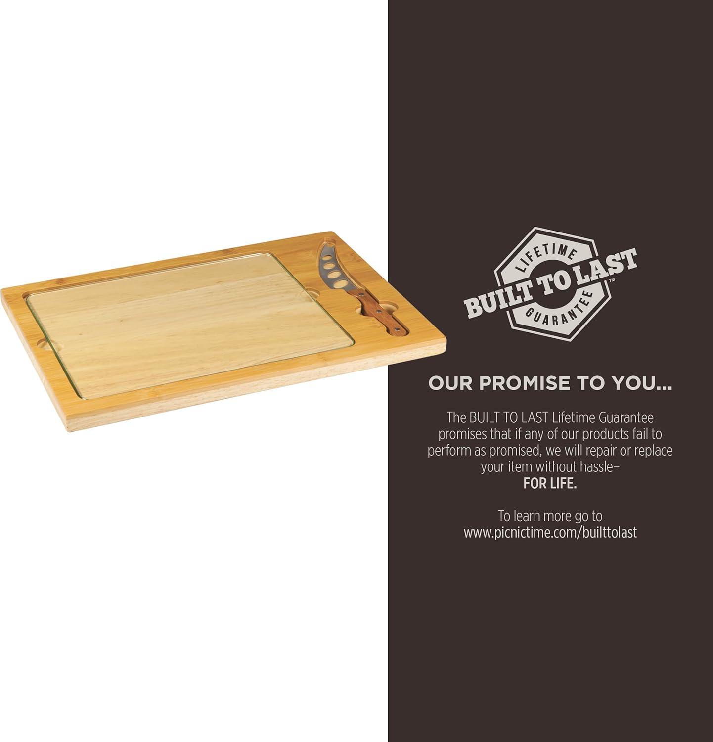 Icon Glass Top Cutting Board & Knife Set