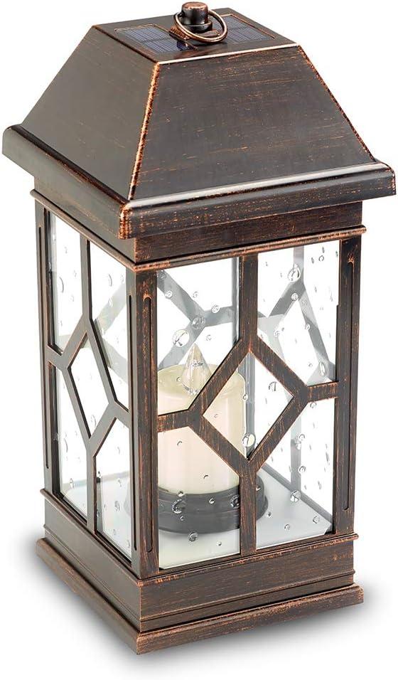 Smart Solar 3965KR1 15 in. San Felipe II Solar Lantern - Bronze