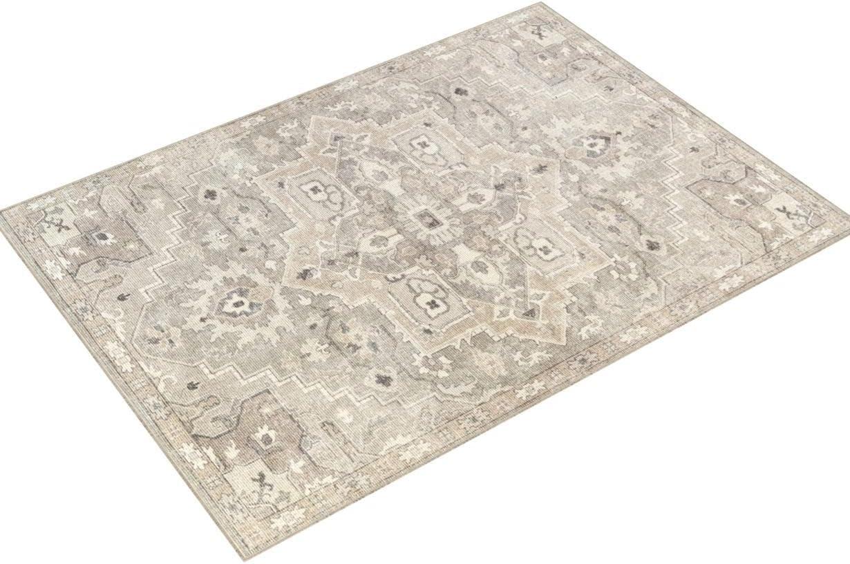 Becki Owens x Livabliss Elle Oriental Light Gray/Beige Area Rug