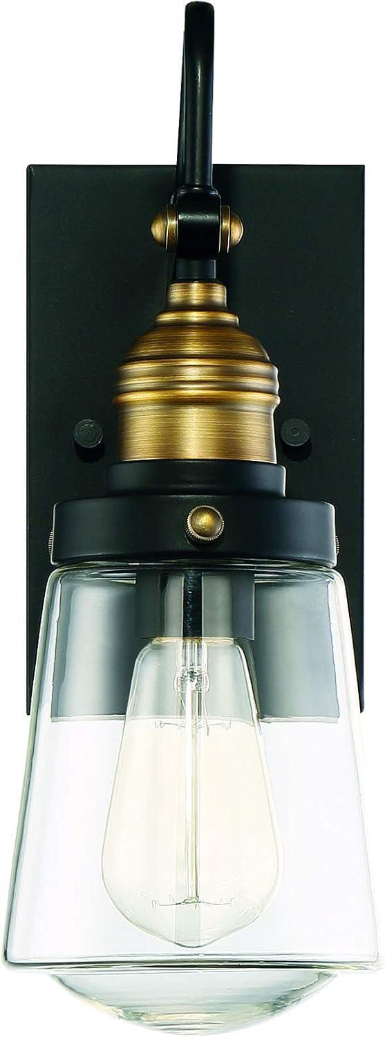 Savoy House Exterior Collections 1 - Light Wall Light in  Vintage Black/Warm Brass
