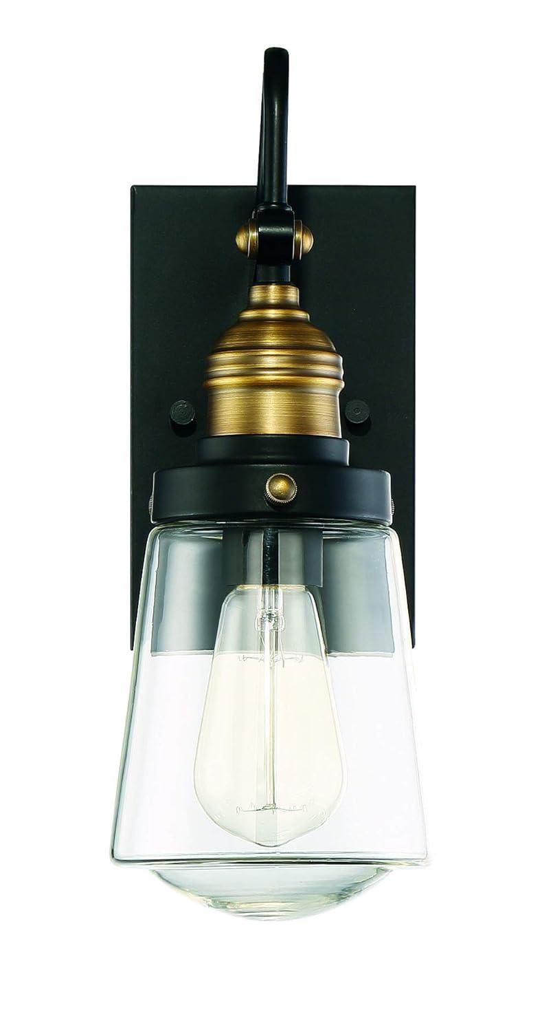 Savoy House Exterior Collections 1 - Light Wall Light in  Vintage Black/Warm Brass
