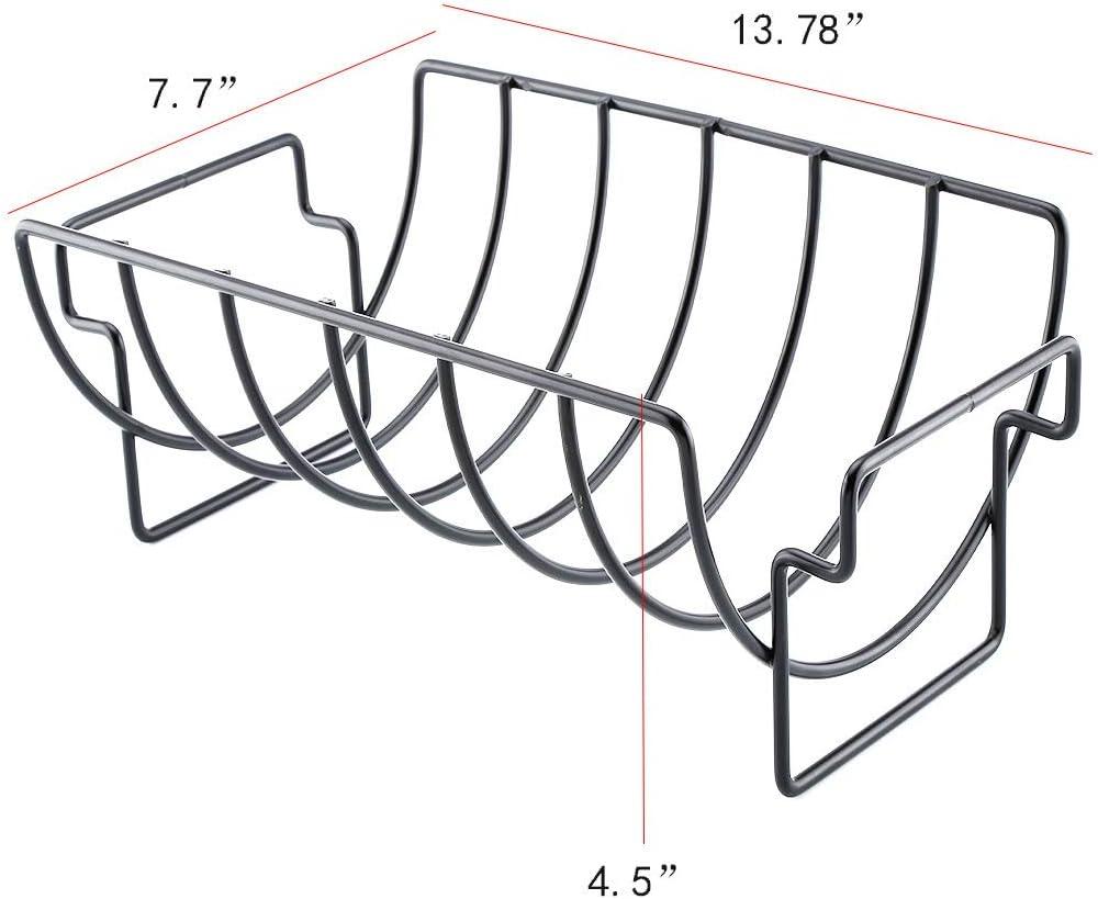 Black Non-Stick Dual Purpose Rib and Roast Rack