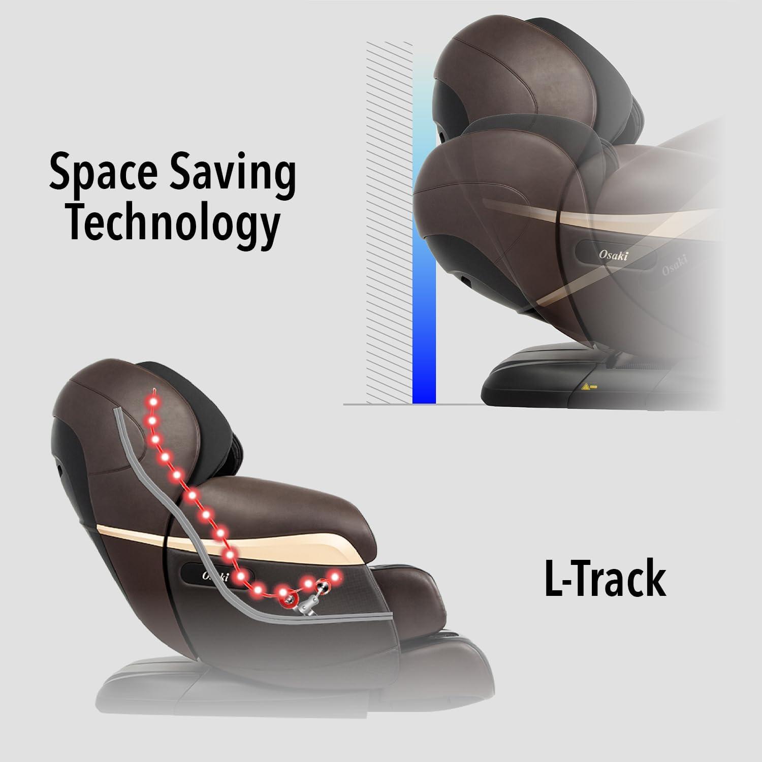 Osaki Dark Brown Faux Leather Zero Gravity Massage Chair