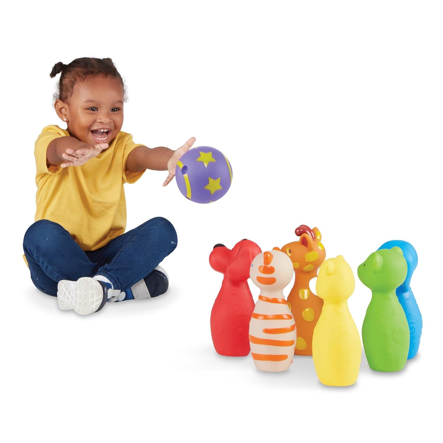 Melissa & Doug K's Kids Bowling Friends Play Set and Game With 6 Pins and Convenient Carrying Case