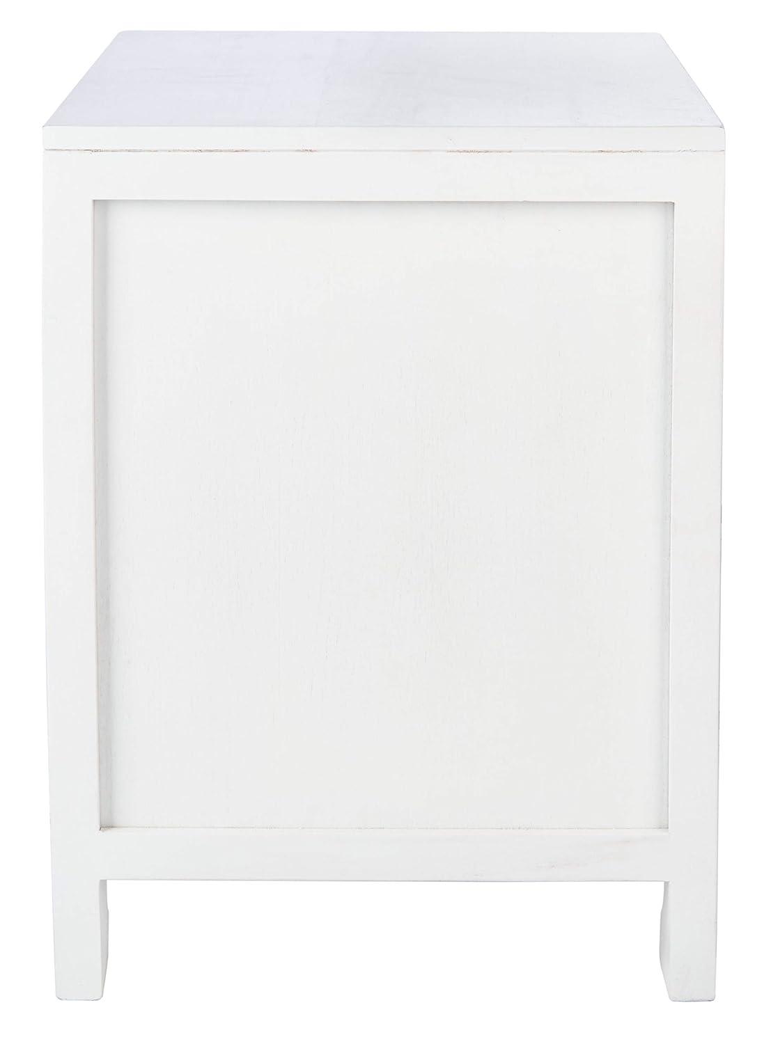 Dave 1 Drawer 1 Door Nightstand - NST4003 - White/Natural - Safavieh