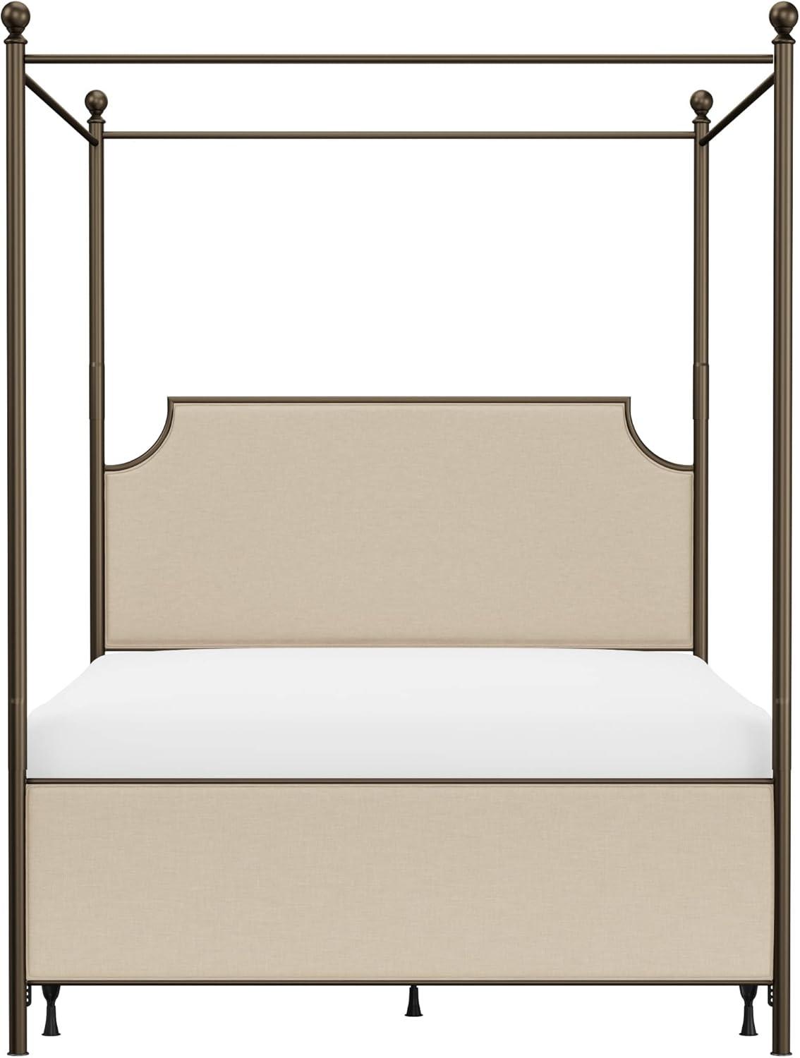 Aasif Upholstered Metal Canopy Bed