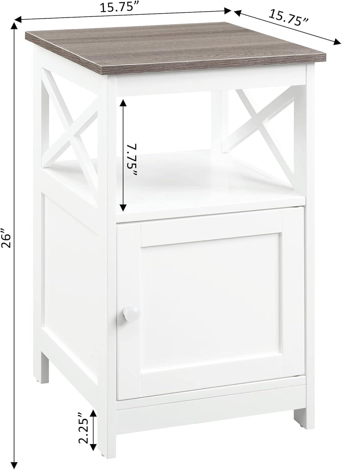 Convenience Concepts Oxford End Table with Cabinet, Multiple Finishes