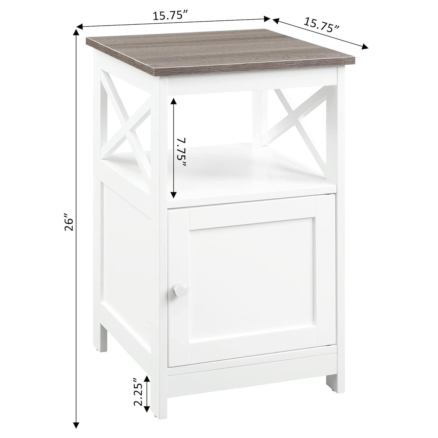 Convenience Concepts Oxford End Table with Cabinet, Multiple Finishes