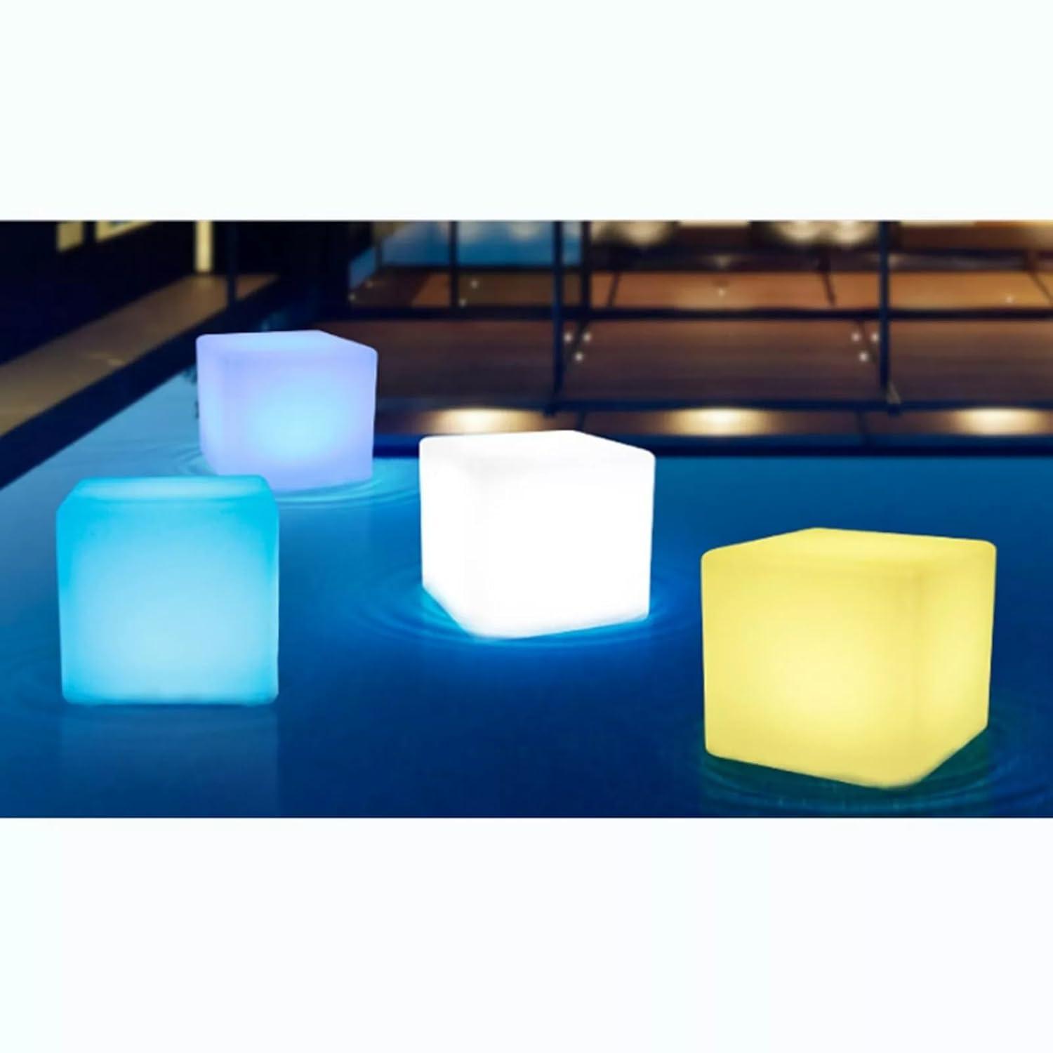 Rechargeable LED Cube Chair, 16 Colors Remote Conctrol Glow Furniture Stool Table with 4 Lighting Modes, LED Fun Seat Furniture Night Light for Home Outdoor Pool Bar Party Deco ﻿ (16 inch)