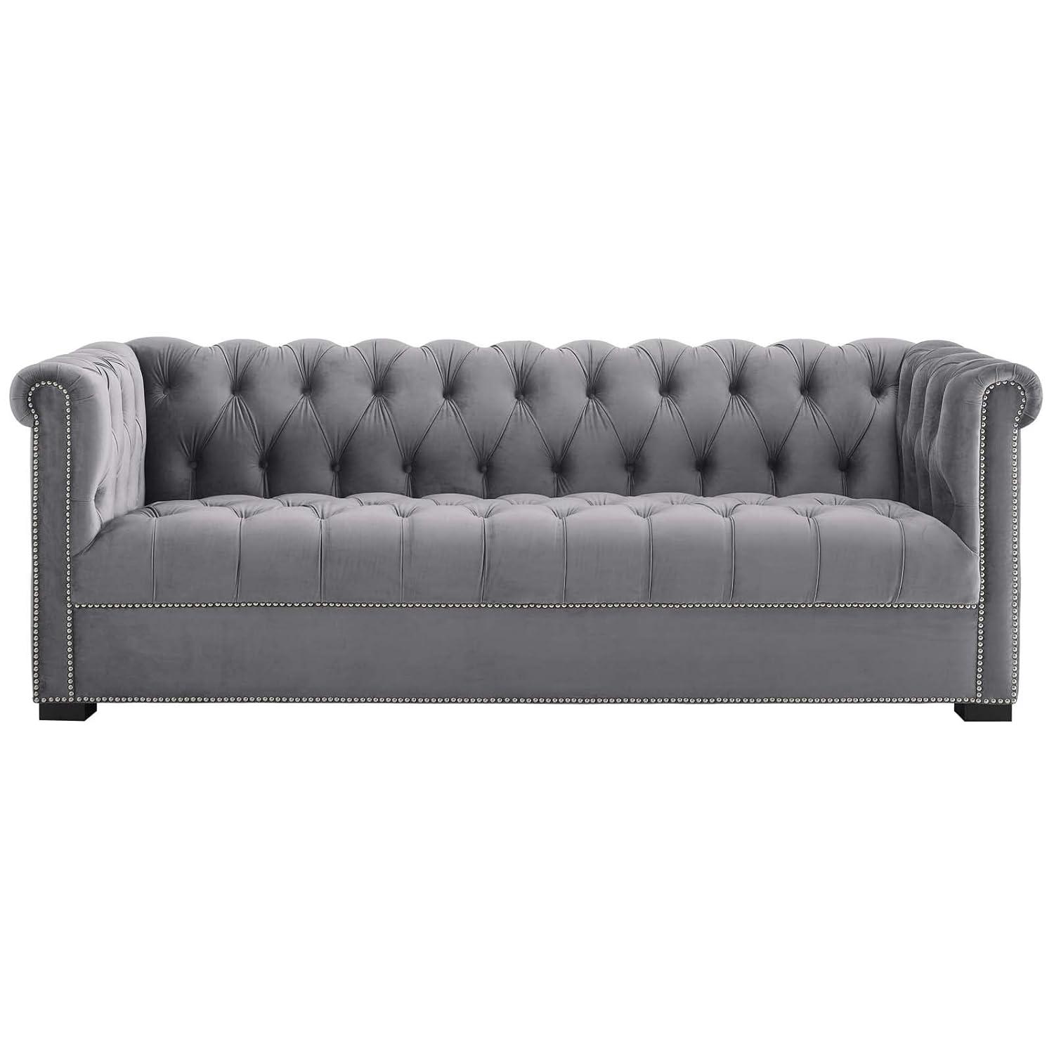 Modway Heritage Velvet Upholstered Sofa, Multiple Colors