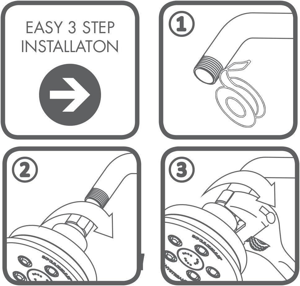 Speakman S-2252 Signature Icon Anystream Adjustable High Pressure Shower Head-2.5 GPM Solid Brass Replacement Bathroom Showerhead, Polished Chrome Finish