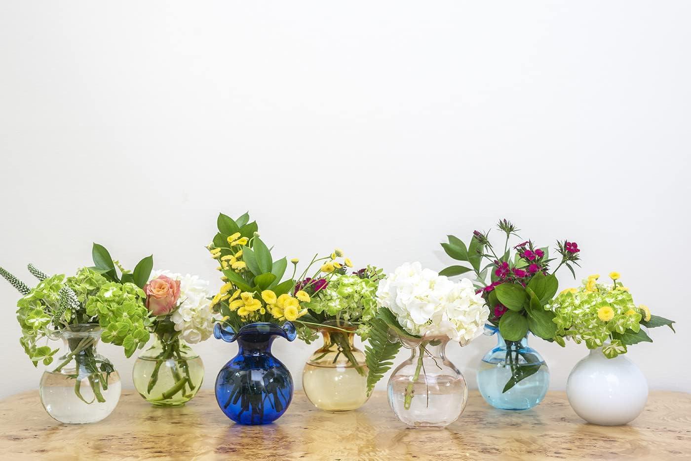 VIETRI Hibiscus Handmade Glass Table Vase