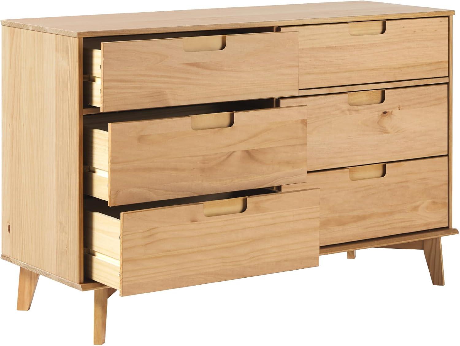 Yarber 6 Drawer Solid Wood Double Dresser