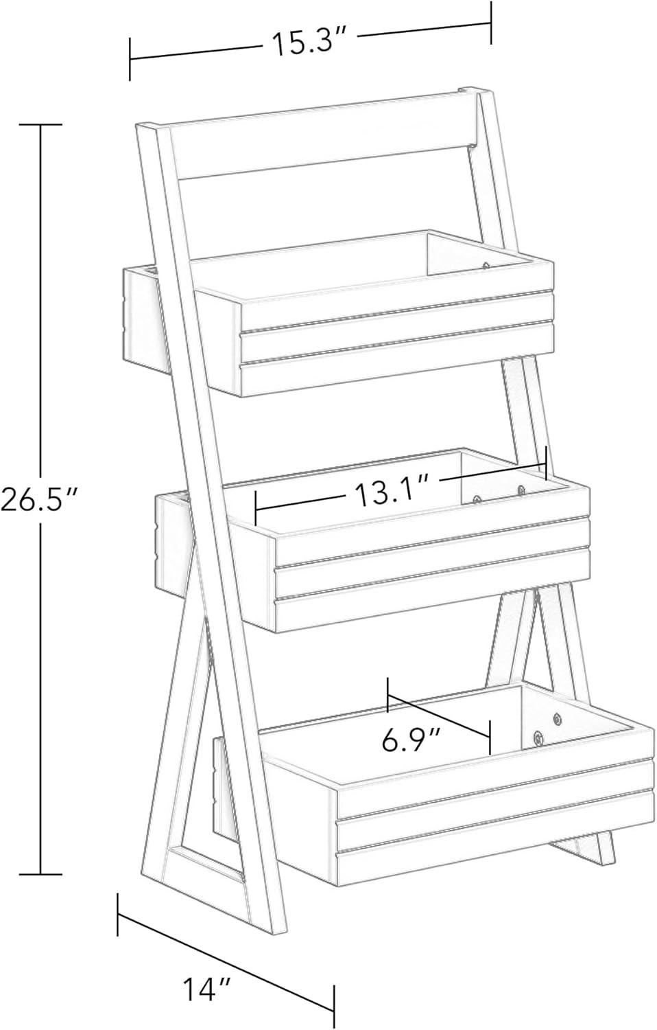 RiverRidge Home RiverRidge Home Lightweight Portable 3-Shelf Storage Caddy Organizer - White