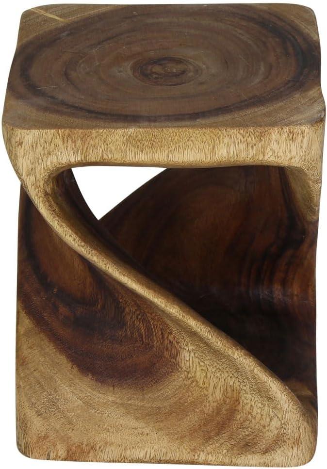 Haussmann ® Original Wood Twist Stool 10 X 10 X 16 In High Walnut Oil - 10" x 10" x 16"