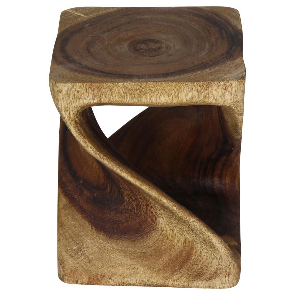 Haussmann ® Original Wood Twist Stool 10 X 10 X 16 In High Walnut Oil - 10" x 10" x 16"