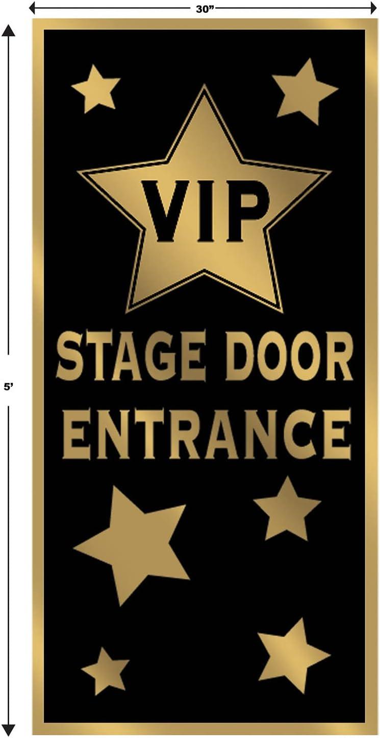 Beistle VIP Stage Door Entrance Door Cover, 5' x 30", (2/Pkg) Multicolored