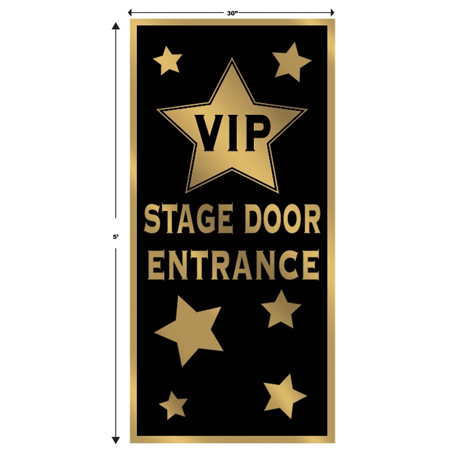 Beistle VIP Stage Door Entrance Door Cover, 5' x 30", (2/Pkg) Multicolored