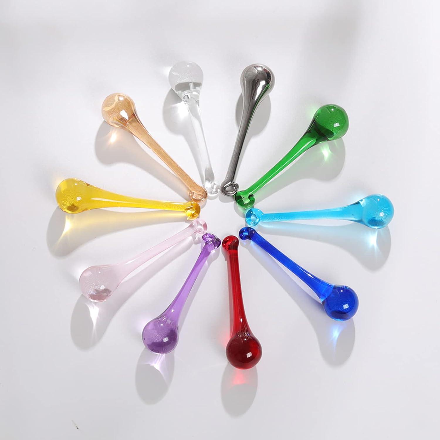LONGWIN 20pcs Crystal Teardrop Chandelier Pendant Parts Wedding Party Christmas Tree Decorations Ornaments
