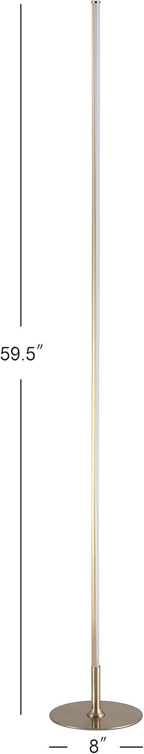 Iris 59.5" LED Integrated Floor Lamp, Gold