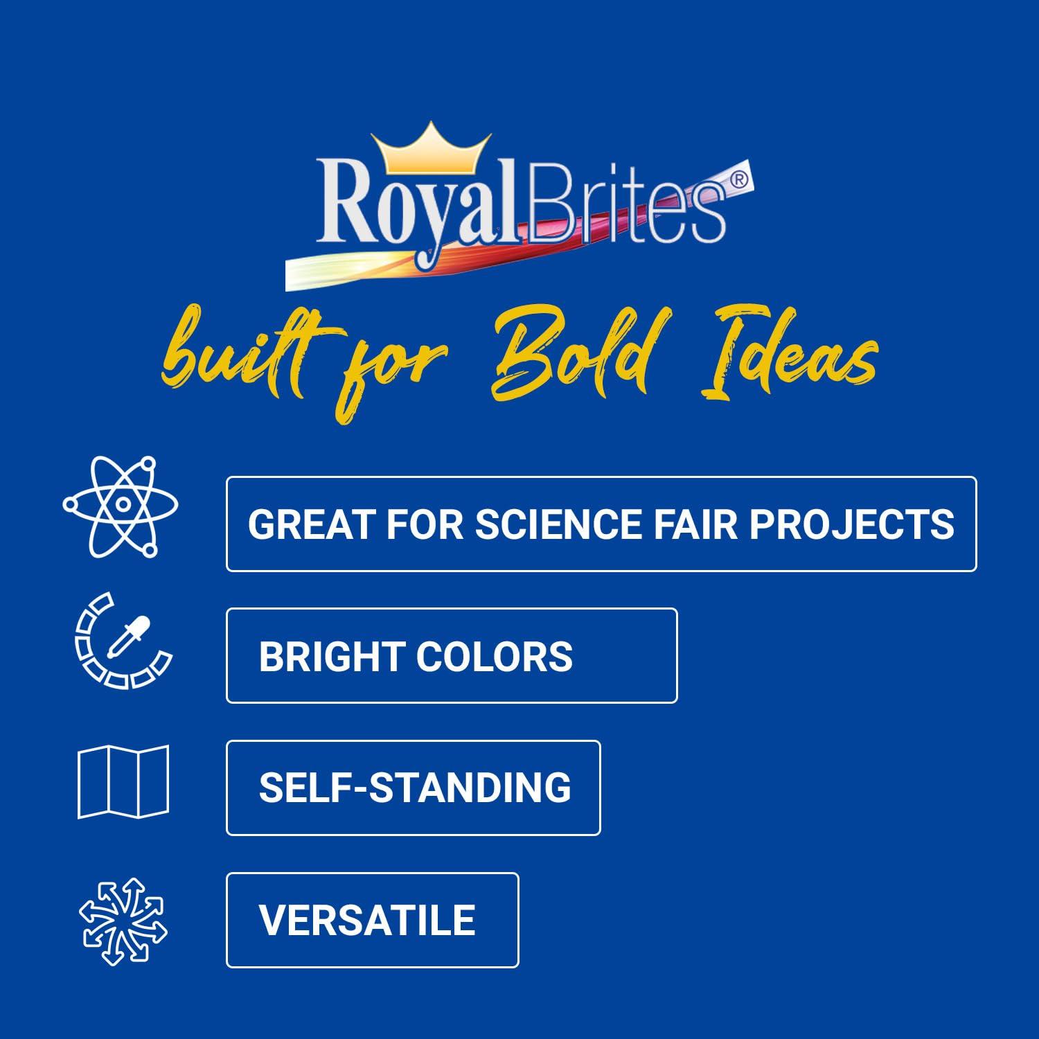 Black/Kraft Corrugated Tri-Fold Project Display Board 36" x 48", Pack of 12