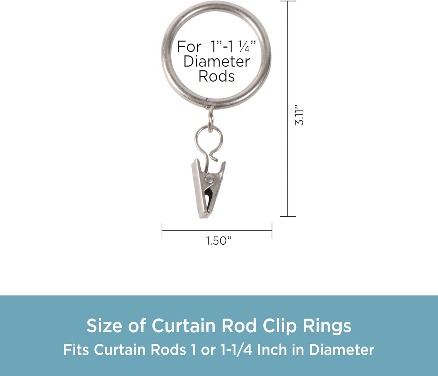 Kenney Kenney Clip Rings for 1" Diameter Curtain Rods