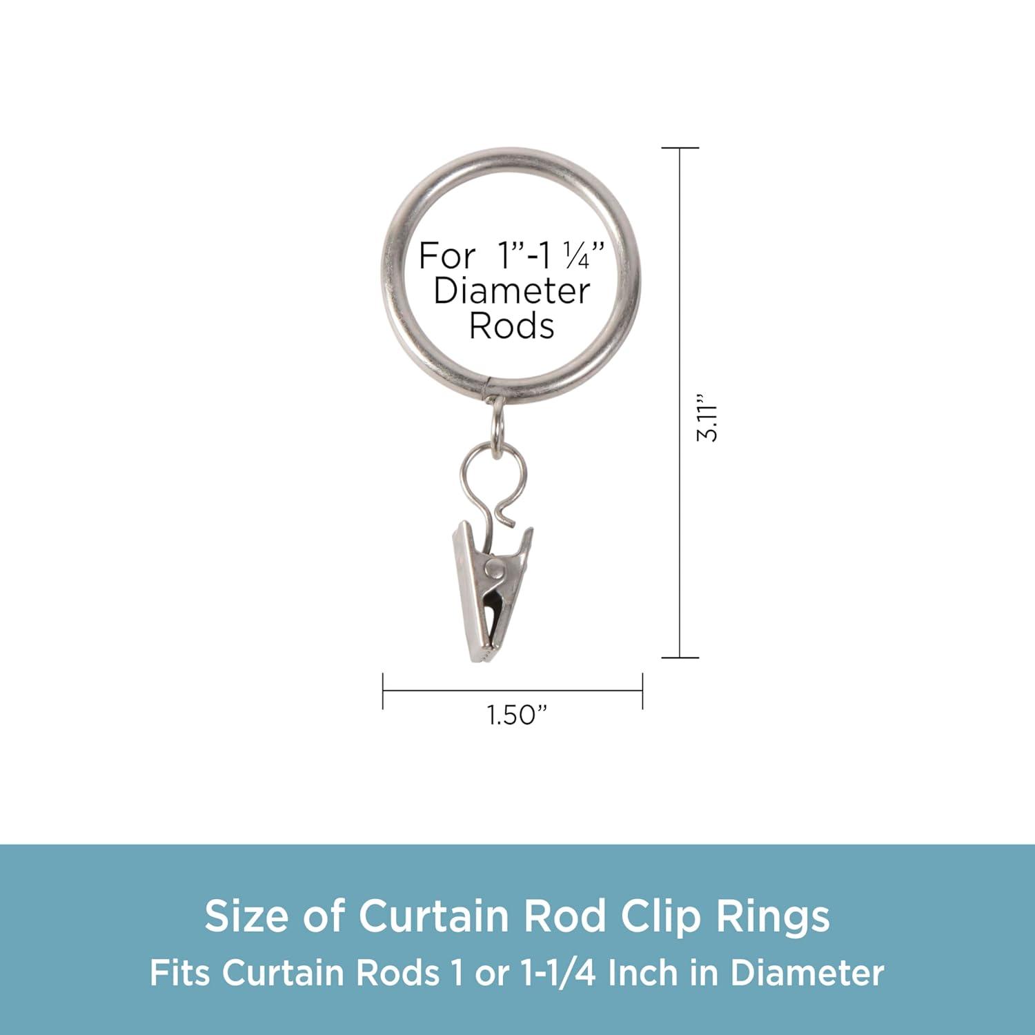 Kenney Kenney Clip Rings for 1" Diameter Curtain Rods