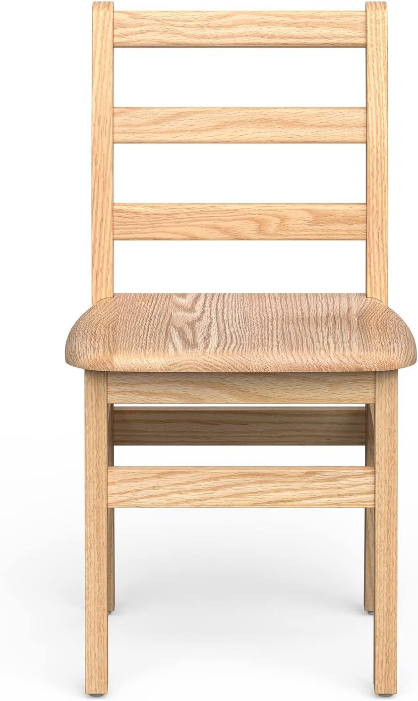 Foundations Little Scholars Sillas Escolares de Madera para Niños Roble Rojo Completamente Ensambladas, Fabricadas en EE. UU., 14", Paquete de 2