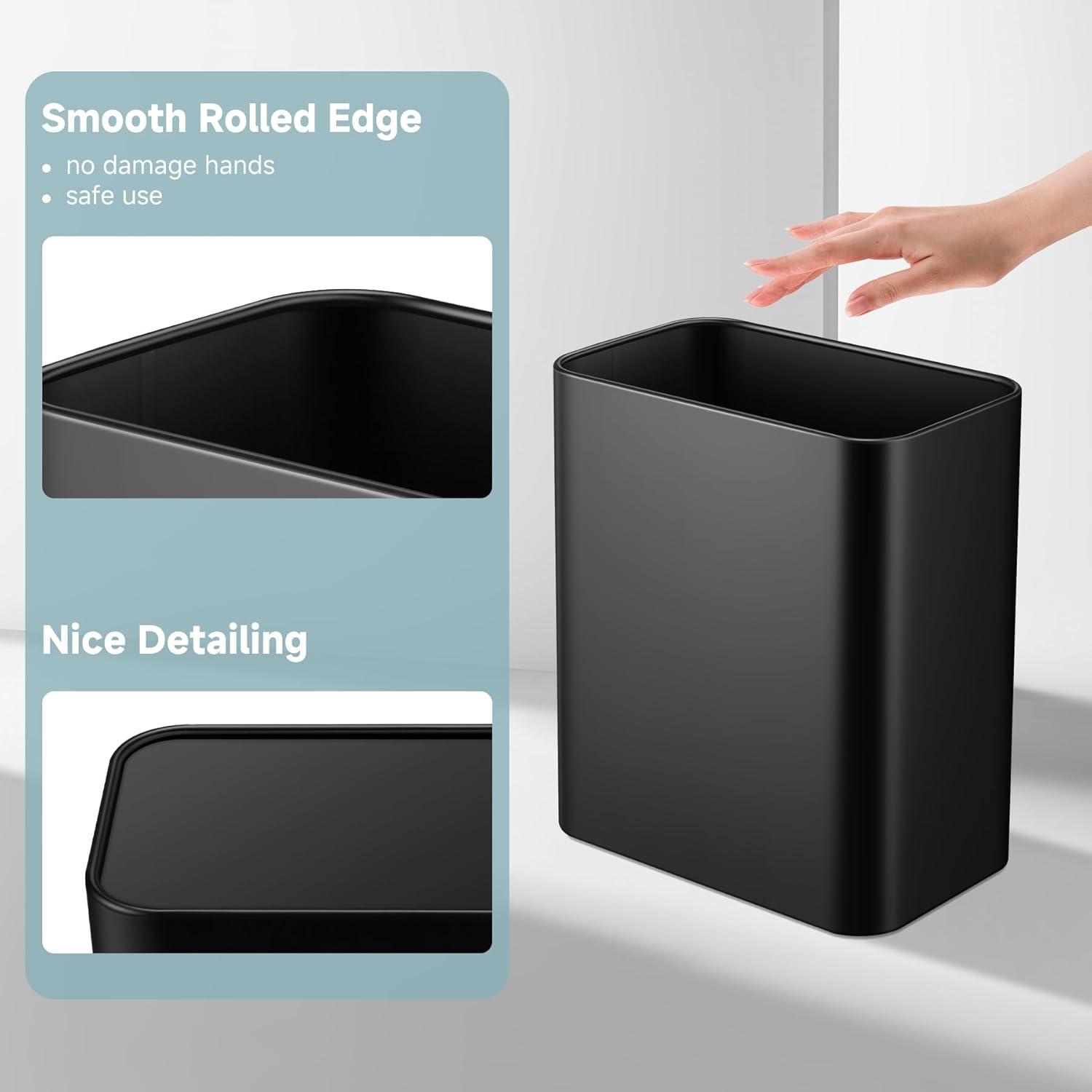 Stainless Steel Open-Top Trash Can - 2.1 Gallons