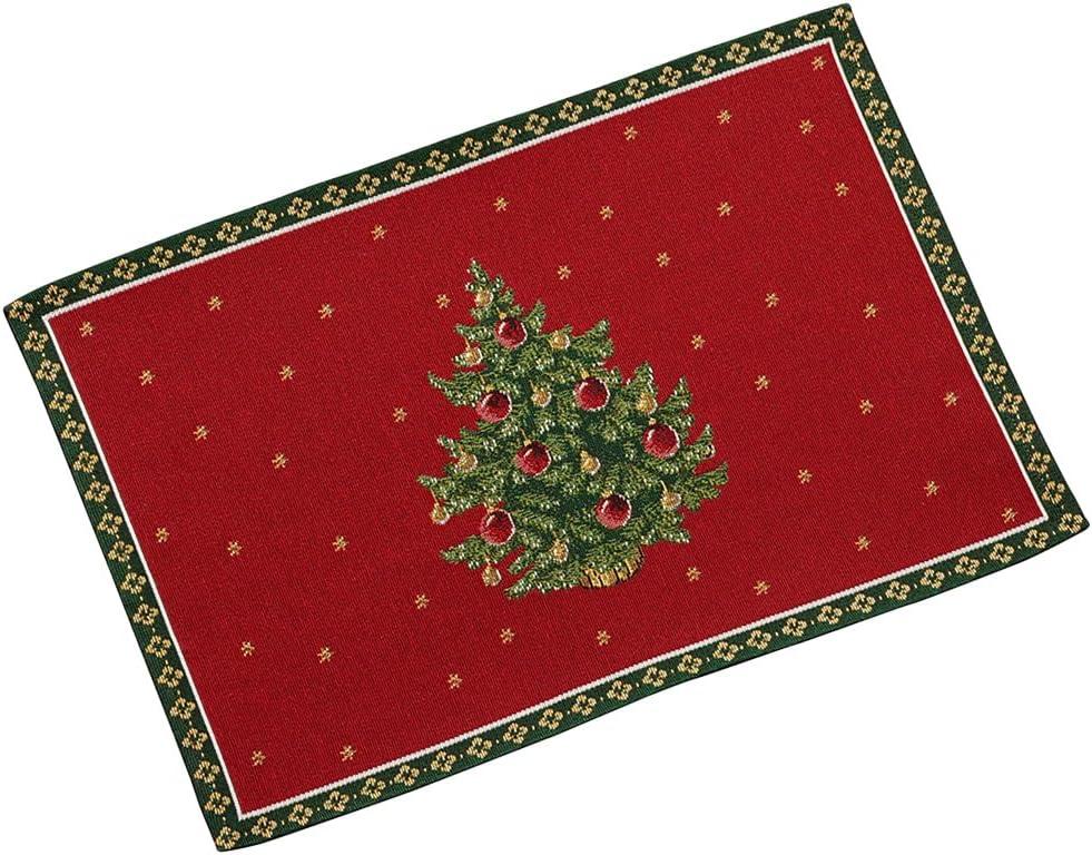 Toy's Delight Red and Green Cotton Christmas Placemat