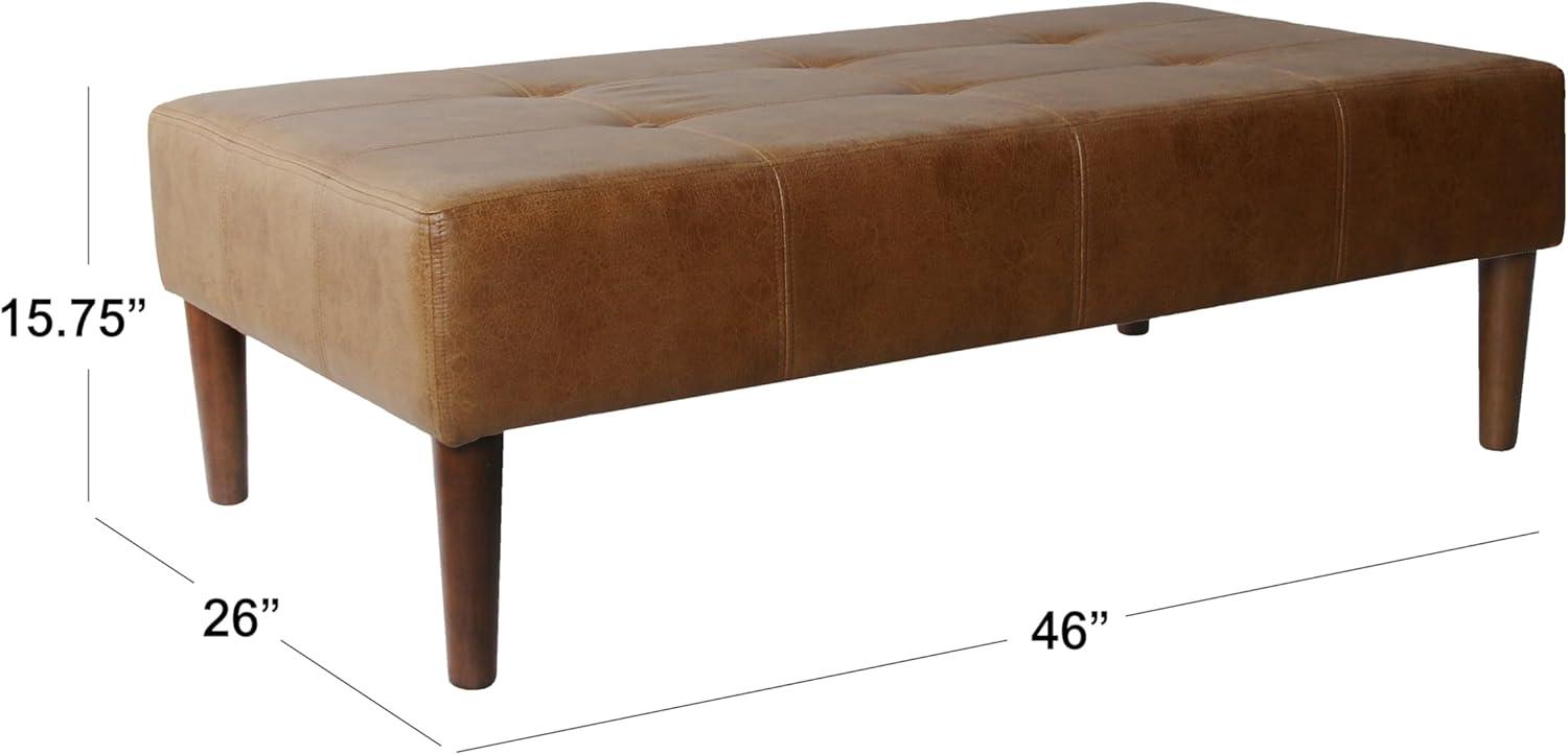 Adryanah Faux Leather Upholstered Bench