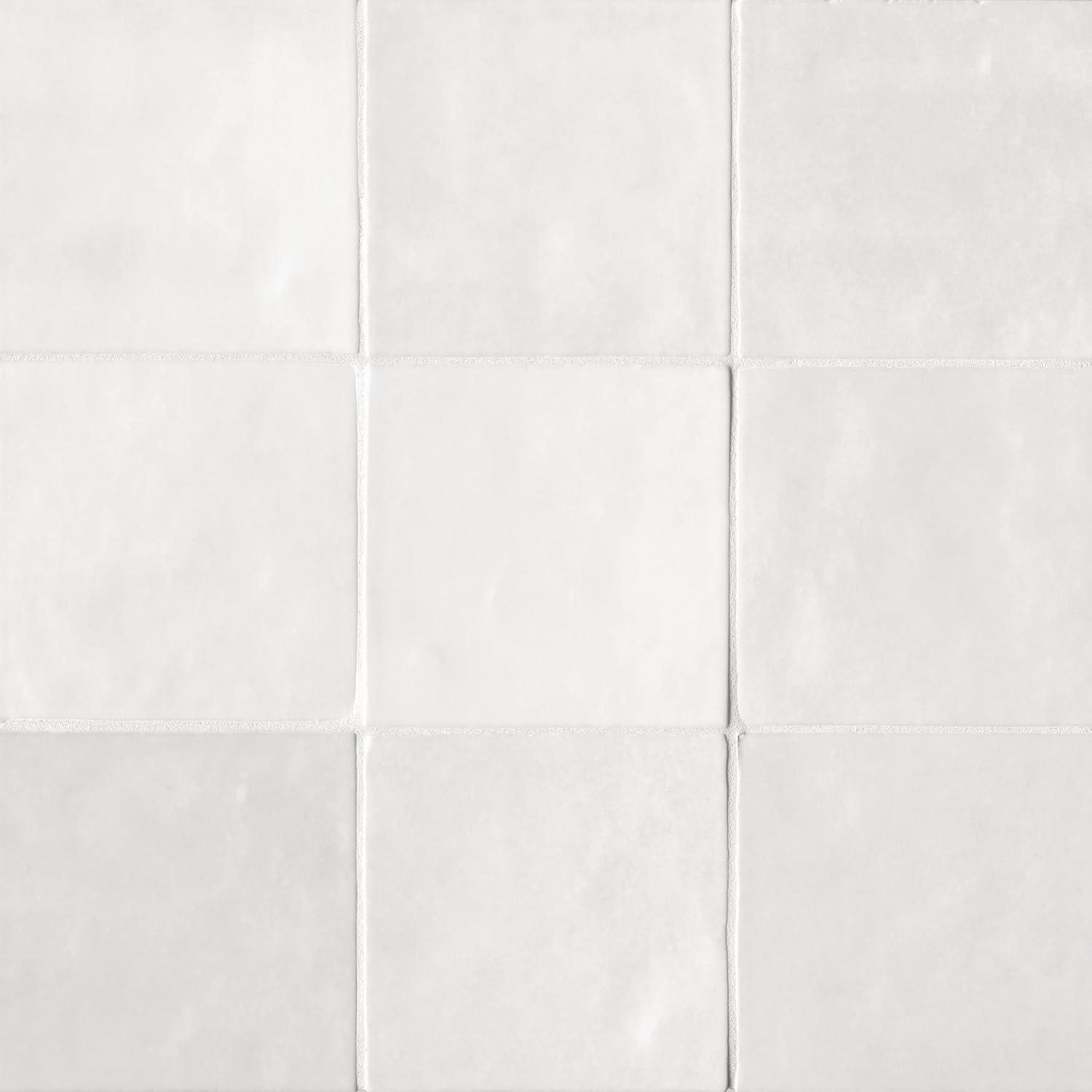 Cloe 5" x 5" Gloss White Ceramic Wall Tile