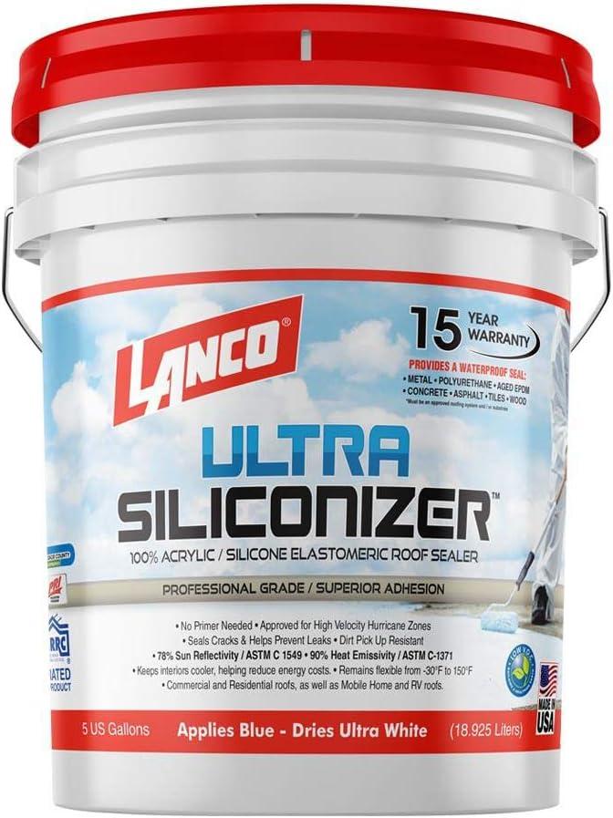 Ultra White 5-Gallon Acrylic Elastomeric Reflective Roof Sealer