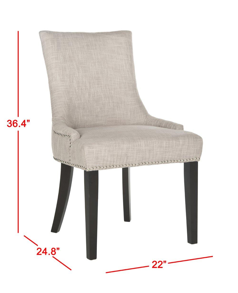 Lester 19''H Dining Chair (Set of 2)  Silver Nail Heads - Grey - Safavieh.