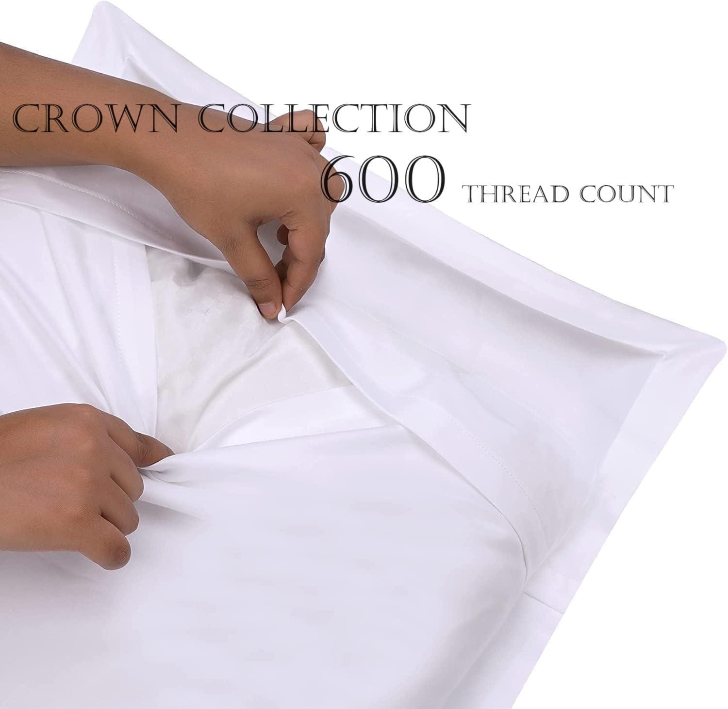 White Egyptian Cotton Euro Pillow Shams Set of 2