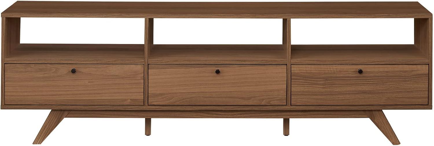 Walker Edison Mid-Century Modern Storage TV Stand for TVs up to 80”, Mocha