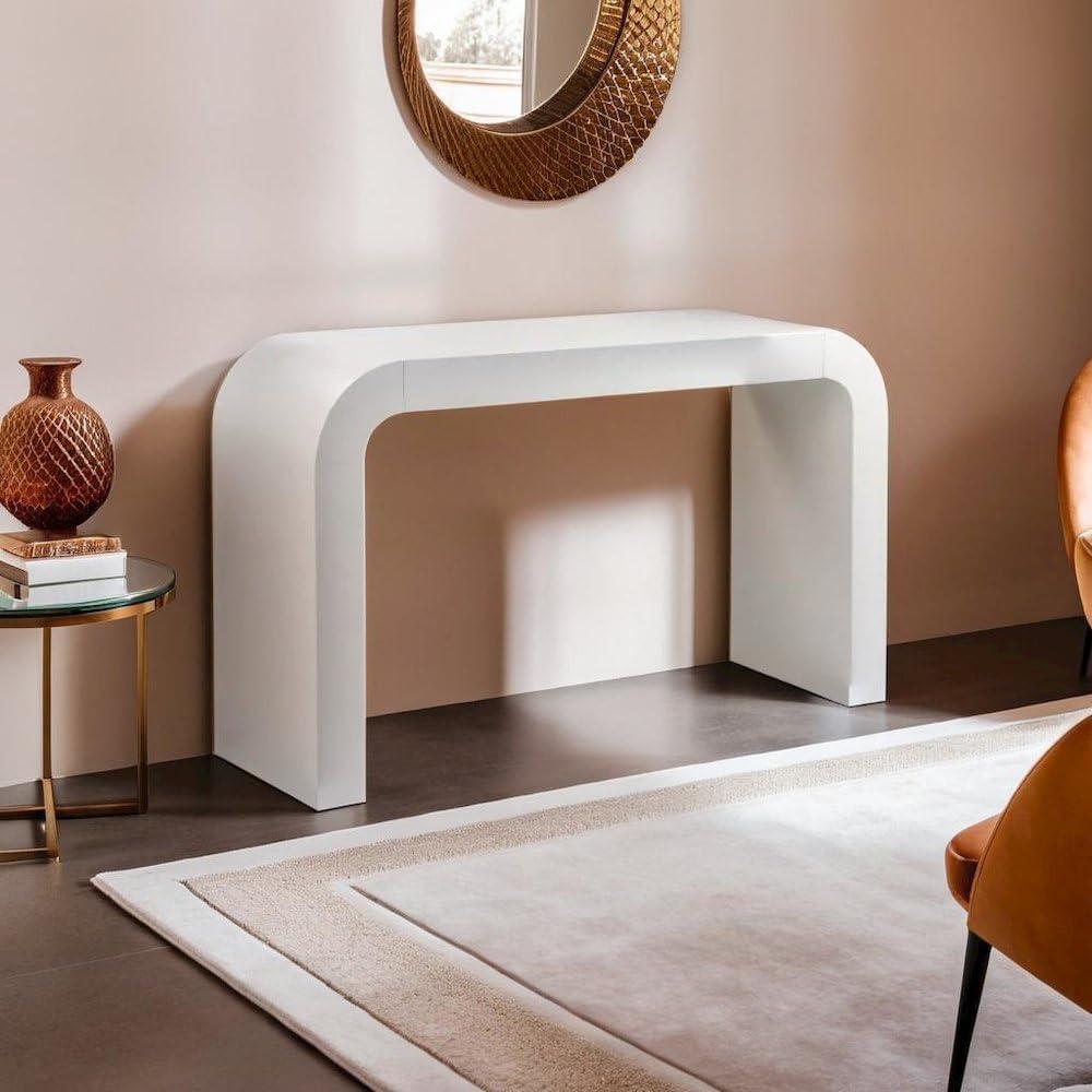 TOV Furniture Hump White Acacia Finish Console Table