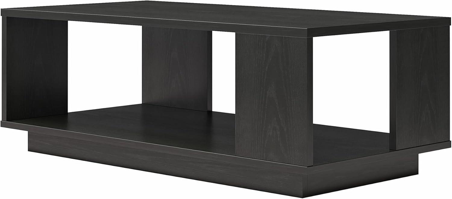 Black Oak Minimalist MDF Rectangle Coffee Table