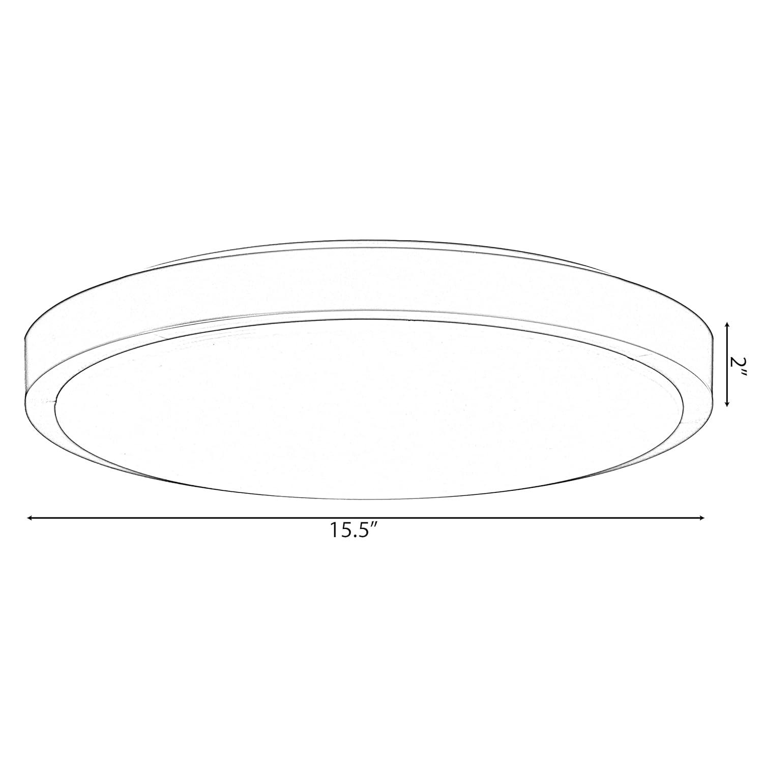 LED Ceiling Light Fixture Flush Mount Lighting, 6500K 30,000 Hour Lifetime 15 in. Blue 36W
