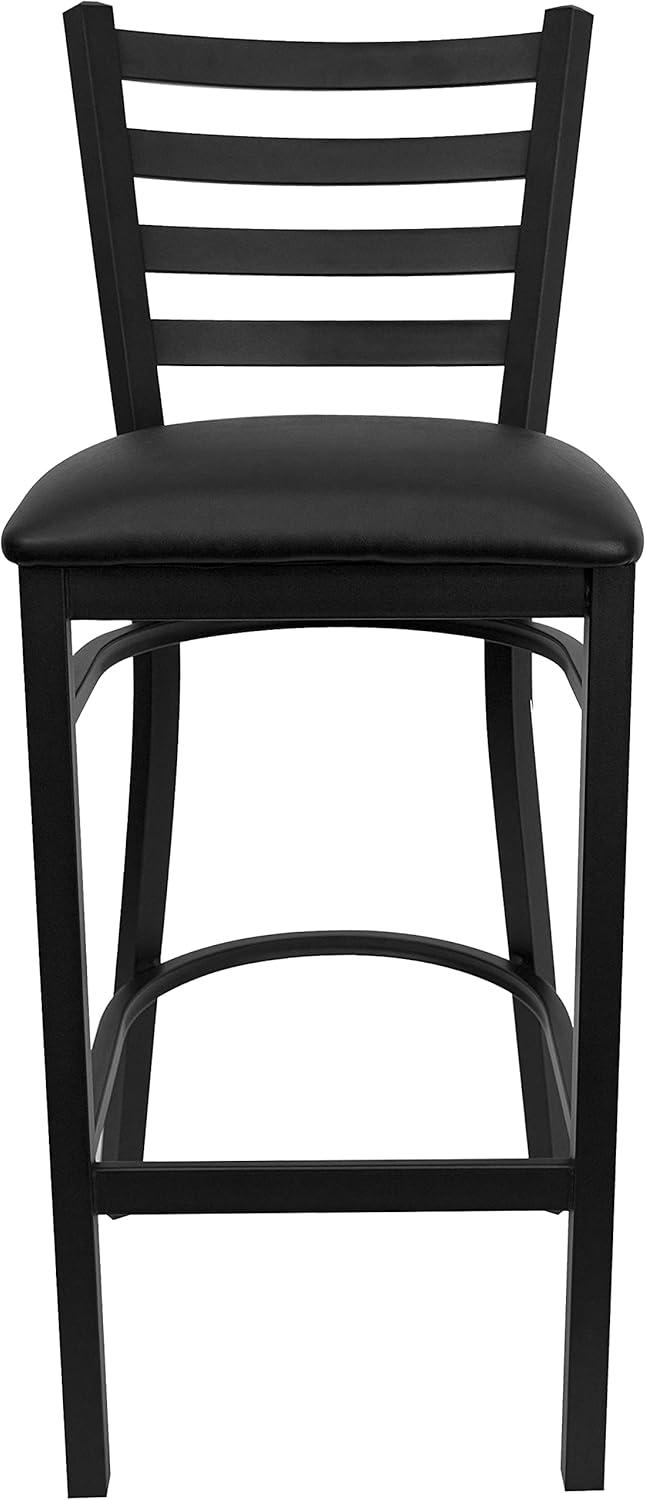 Brixton HERCULES Series Ladder Back Metal Restaurant Barstool