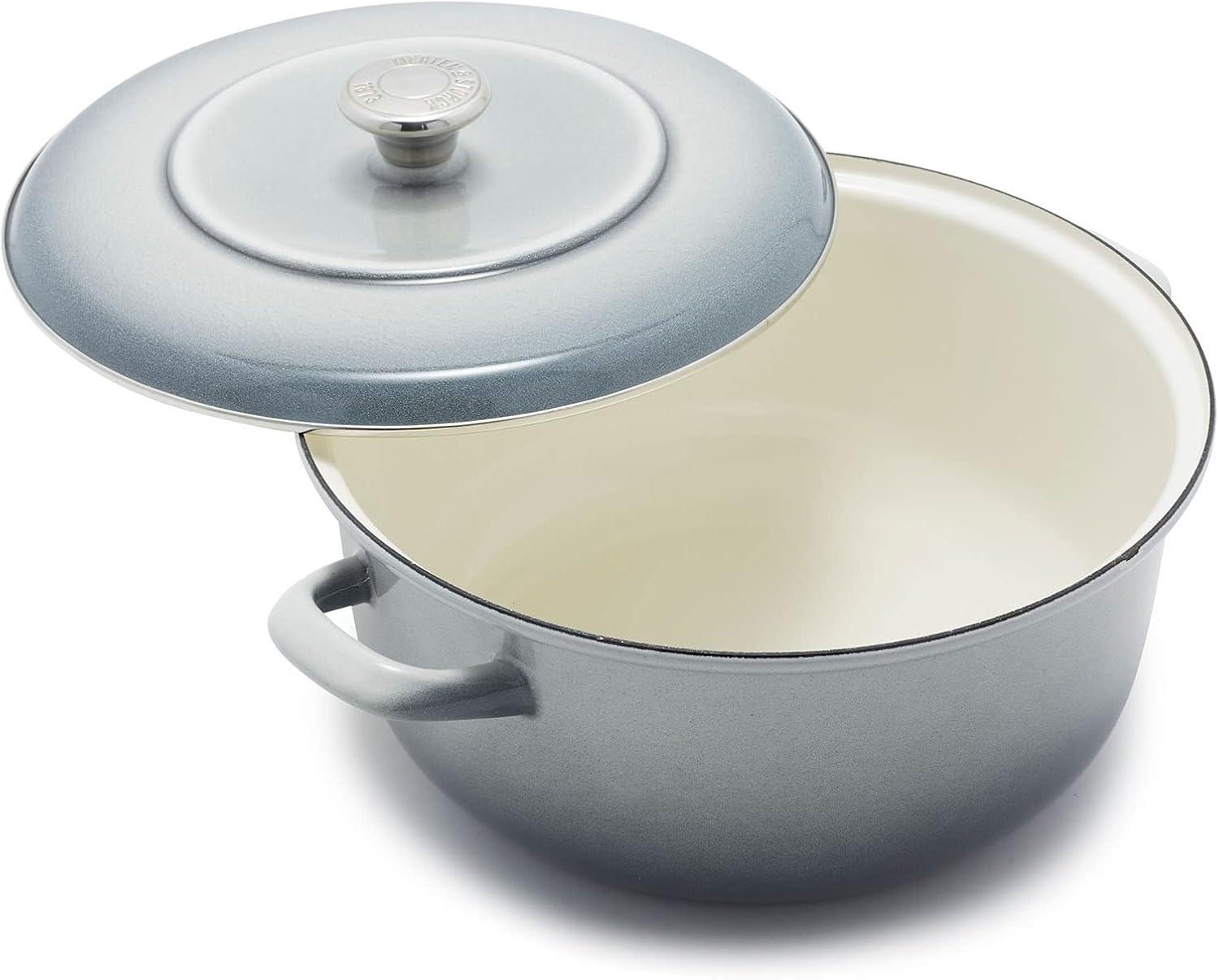Merten and Storck Merten And Storck 7 Quarts Non-Stick Enameled Cast Iron Round Dutch Oven