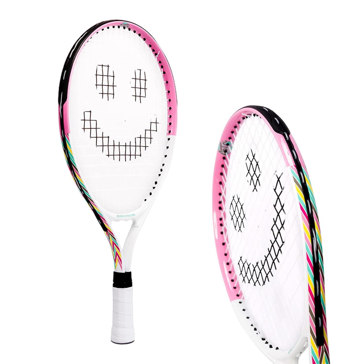 Kids Tennis Racket with Training Videos – Aluminum Youth Tennis Racket with Neoprene Handle for Children Age 5-12 – Learn Faster and Play Better by Street Tennis Club